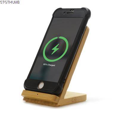 CORDLESS BAMBOO PHONE STAND