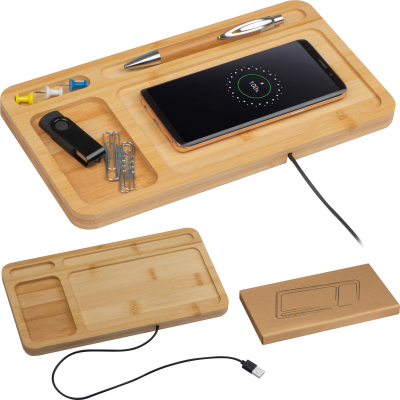 CORDLESS CHARGER DESK PAD in Beige