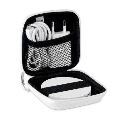 CORDLESS CHARGER TRAVEL SET in White