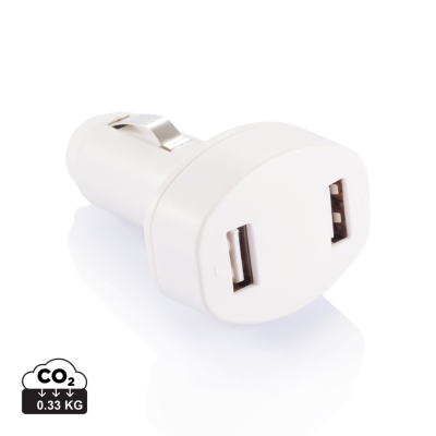 DOUBLE USB CAR CHARGER in White