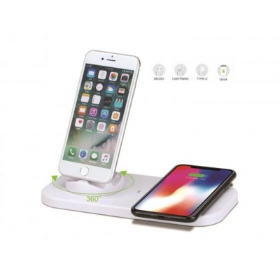 DUAL 2-IN-1 CHARGER PAD in White