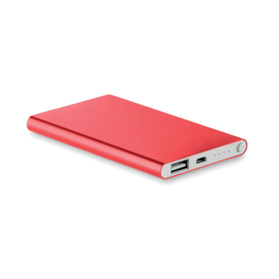 FLAT POWER BANK 4000 MAH in Red