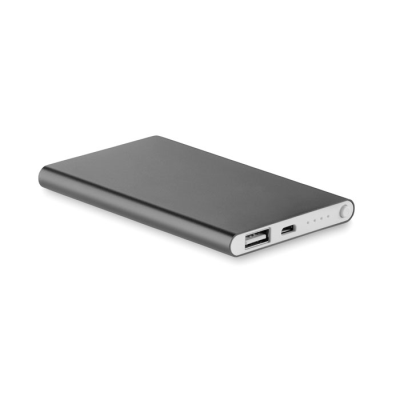 FLAT POWER BANK 4000 MAH in Silver