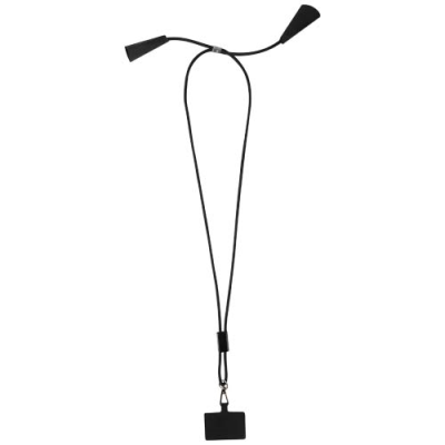 FUNI RECYCLED PLASTIC SMARTPHONE LANYARD with Built-In Data Sync & 100W Fast Charge 5-In-1 Cable