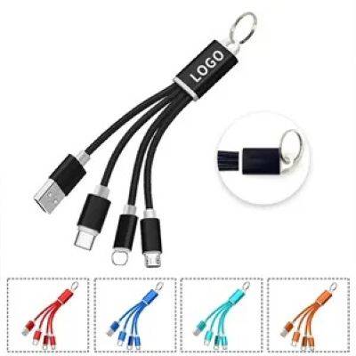 KEYCHAIN CHARGER THREE in One USB Cable - PROMOTIONAL CORPORATE GIFT