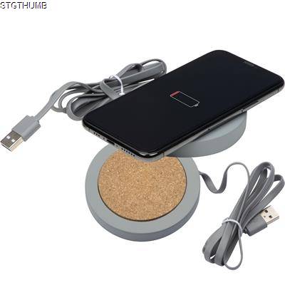 LIMESTONE CEMENT CORDLESS CHARGER in Silvergrey