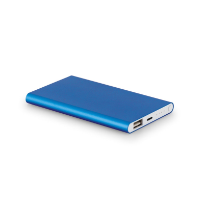 MARCET POWER BANK SLIM 4000 MAH in Recycled Aluminium Metal in Light Blue