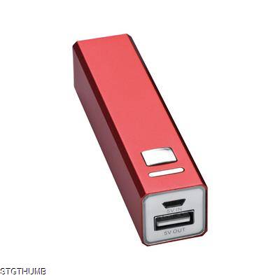 METAL POWER BANK in Red