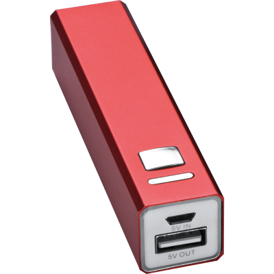 METAL POWER BANK PORT HOPE in Red 