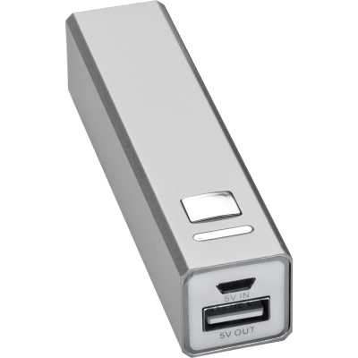 METAL POWER BANK PORT HOPE in Silver Grey 