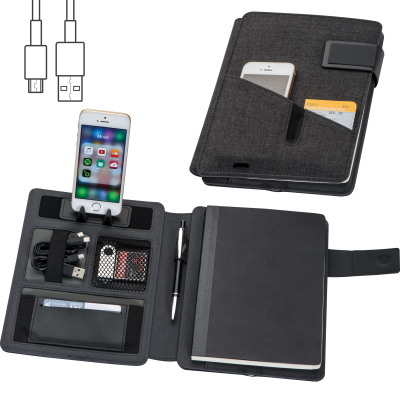 NOTE BOOK with Powerbank in Black