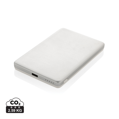 ORION RCS RECYCLED ALUMINIUM METAL 5000 MAH 5W MAGNETIC POWERBANK in Silver