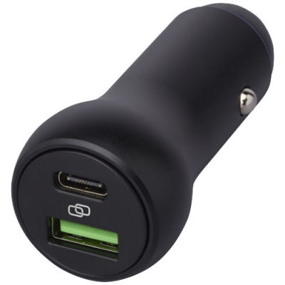 PILOT DUAL 55W USB-C & USB-A CAR CHARGER in Solid Black