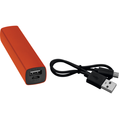 PLASTIC POWERBANK in Orange