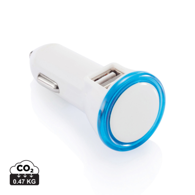 POWERFUL DUAL PORT CAR CHARGER in Blue