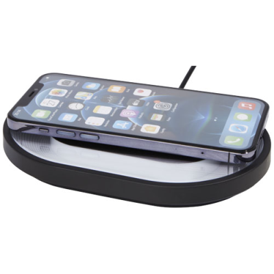 RAY CORDLESS CHARGER PAD with Rgb Mood Light in Solid Black