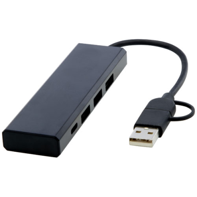 RISE RCS RECYCLED ALUMINIUM METAL USB 2,0 HUB