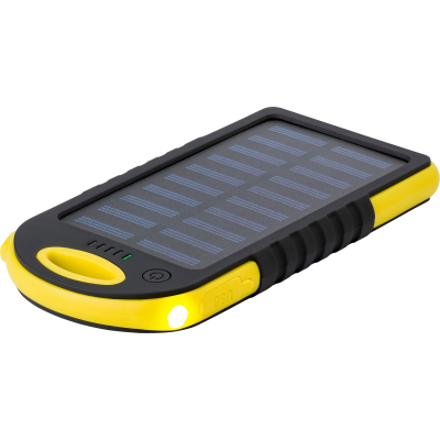 RUBBER SOLAR POWER BANK (4000 MAH) in Yellow