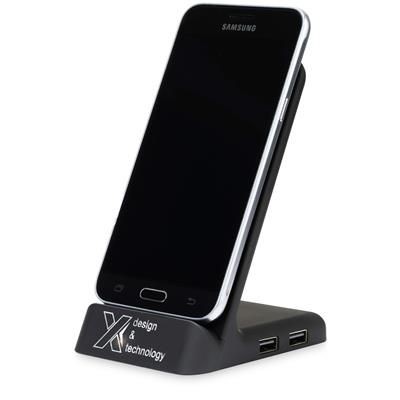 SCX DESIGN W15 10W LIGHT-UP CORDLESS CHARGER STAND in Solid Black