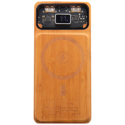 SCX,DESIGN P48 10,000 MAH MAGNETIC 15W WOOD POWER BANK