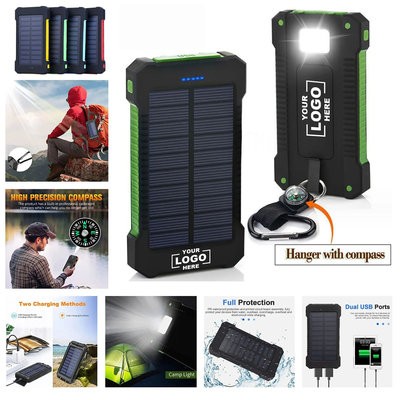 SOLAR MOBILE POWER 8000MAH with Outdoor Compass