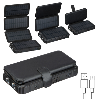 SOLAR POWER BANK 20,000 MAH in Black
