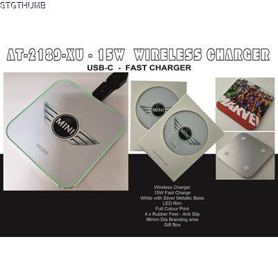 SQUARE 15W FAST CHARGE CORDLESS CHARGER