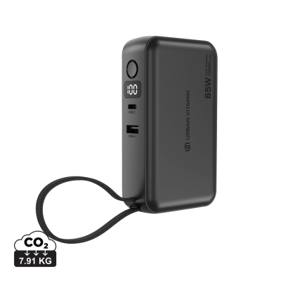 URBAN VITAMIN EUREKA HYBRID GANCHARGER 10000MAH POWERBANK65W in Black