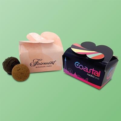 BUTTERFLY, KEYSTONE OR PRISM TRUFFLE BOX - PROMOTIONAL CORPORATE GIFT