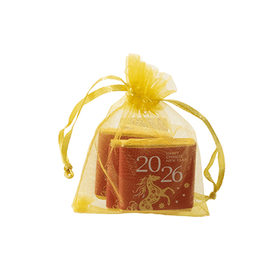 CHINESE NEW YEAR YEAR OF THE HORSE 2026 NEAPOLITAN CHOCOLATE SQUARE ECO-FRIENDLY
