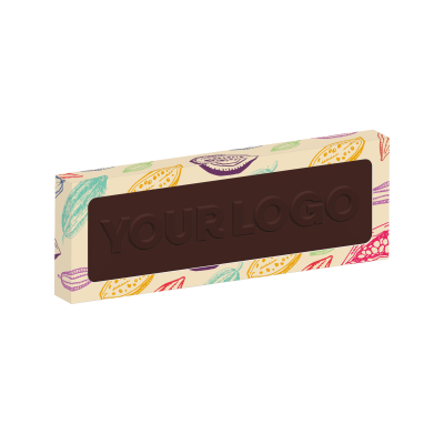 ECO WINDOW BOX - 12 BATON BAR - VEGAN DARK CHOCOLATE - 3D BRANDING