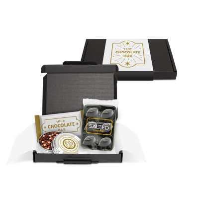 GIFT BOXES - MINI BLACK MAILING BOX - CHOCOLATE EDITION