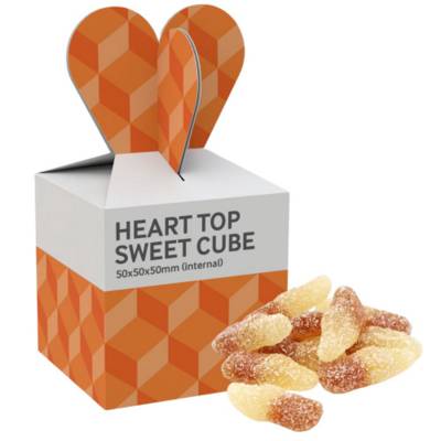 HEART TOP SWEETS CUBE - CHOCOLATE BEANS - 40G
