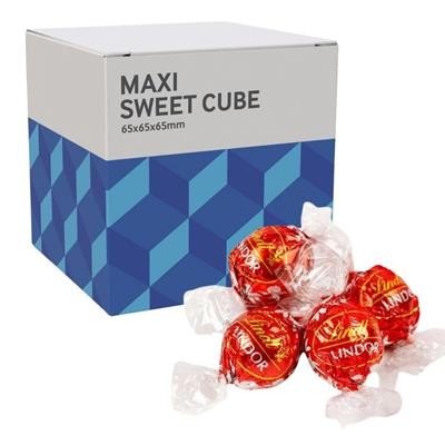 LARGE SWEETS CUBE - LINDT LINDOR CHOCOLATE TRUFFLES - 80G
