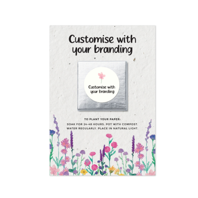 NEAPOLITAN CHOCOLATE ON SEEDS PAPER BACKING CARD