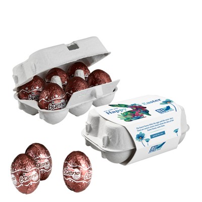 PAPER EASTER EGG BOX OF 6 with Kinder Bueno Mini Eggs