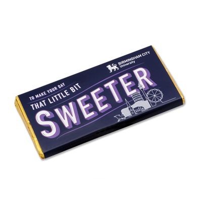 PERSONALISED CHOCOLATE BAR (FLOW) in Milk or Dark High Quality Chocolate