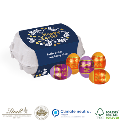 PERSONALISED LINDT CARNIVAL EASTER SMALL EGG CARTON