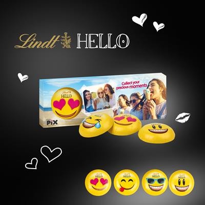 PERSONALISED LINDT EMOJI TRIO BOX - PROMOTIONAL CORPORATE GIFT