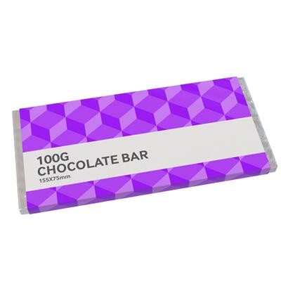 PROMOTIONAL CHOCOLATE BAR - 100G - FULL COLOUR PRINT - PROMOTIONAL CORPORATE GIFT