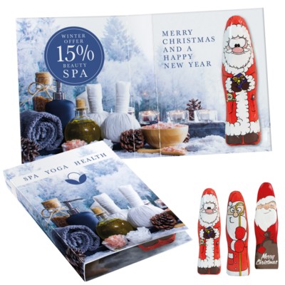 SWEETS WRAP with Standard Content, Mini Chocolate Father Christmas Santa