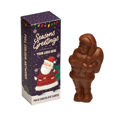 WINTER COLLECTION - ECO FLIP TOP BOX - MILK CHOCOLATE³ - FATHER CHRISTMAS SANTA - PROMOTIONAL CORPORATE GIFT
