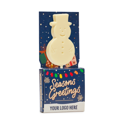 WINTER COLLECTION - ECO LOLLY BOX - WHITE CHOCOLATE - SNOWMAN LOLLY