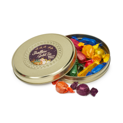 WINTER COLLECTION - SHALLOW GOLD TREAT TIN - QUALITY STREET