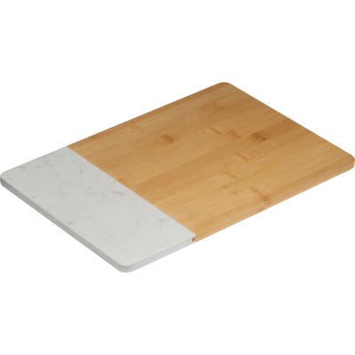 BAMBOO AND MARBLE CUTTING BOARD in White
