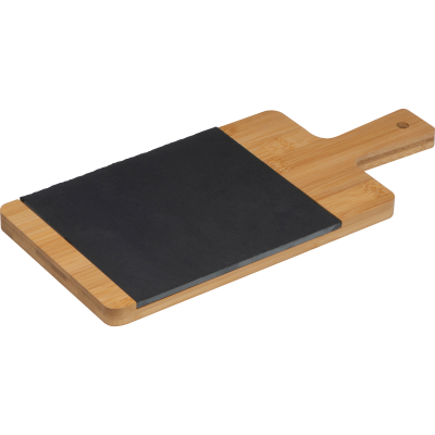 BAMBOO BOARD with Slate Insert in Beige