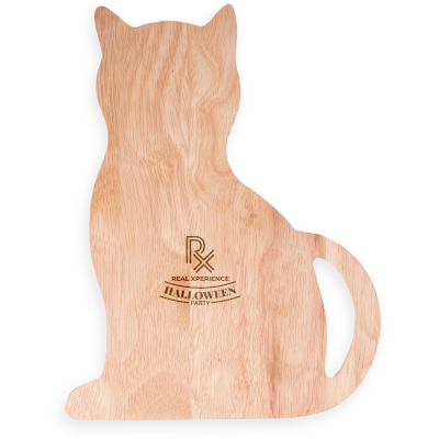 CAT SHAPE WOOD CHOPPING BOARD (30X23CM)