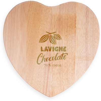 HEART SHAPE WOOD CHOPPING BOARD (28X27CM)
