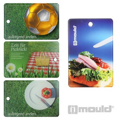 IMOULD BRANDED PLASTIC SANDWICH CHOPPING BOARD in Clear Transparent