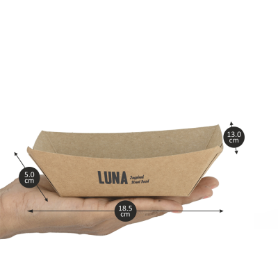 MEDIUM KRAFT BOAT SHAPE FOOD TRAY